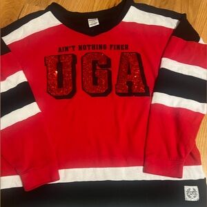 VS Pink UGA Varsity Sweatshirt